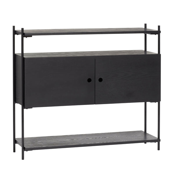 Console Table, ash/metal, FSC, black - Design Your Home