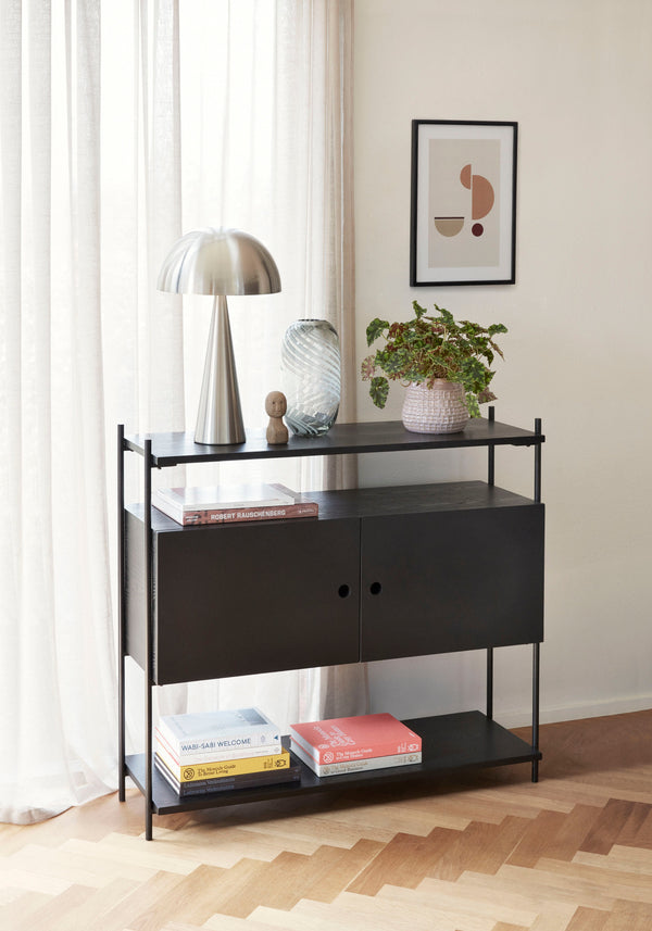 Console Table, ash/metal, FSC, black - Design Your Home